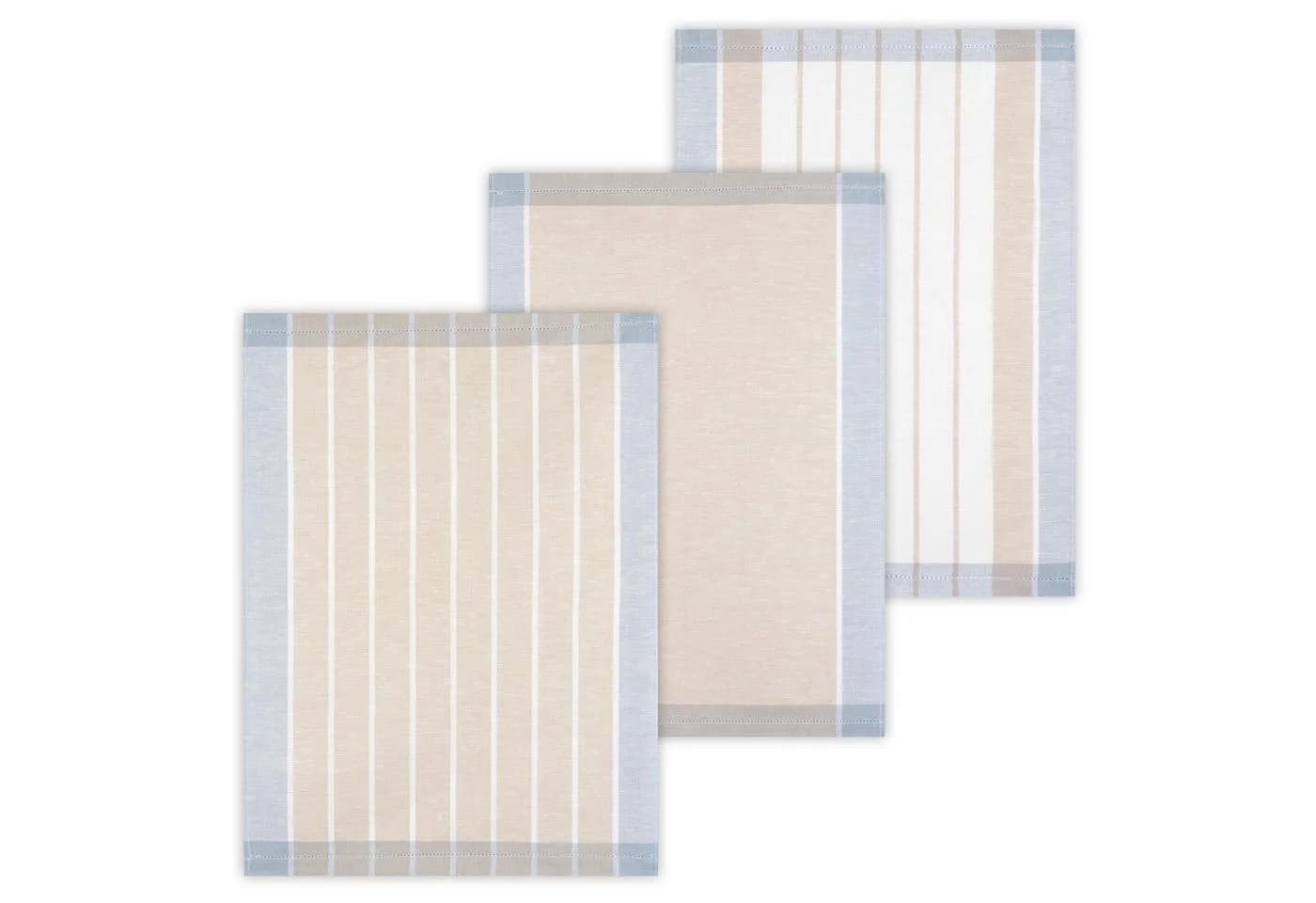 Kracht Geschirrtuch Landhaus 3er Pack Beige Halbleinen - Bild 2