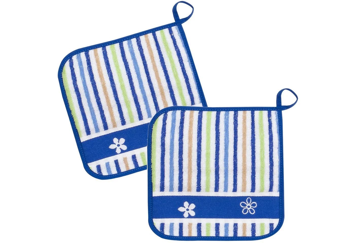 Kracht Topflappen Blümchen Baumwollfrottier 2er Set - Bild 2