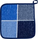 Kracht Topflappen Blockkaro 2er Set Baumwolle Blau Bild 1