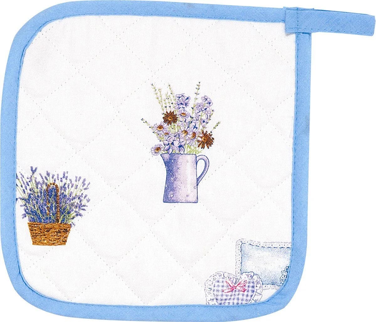 Kracht Topflappen 2er Set Lavendelkörbchen Baumwolle
