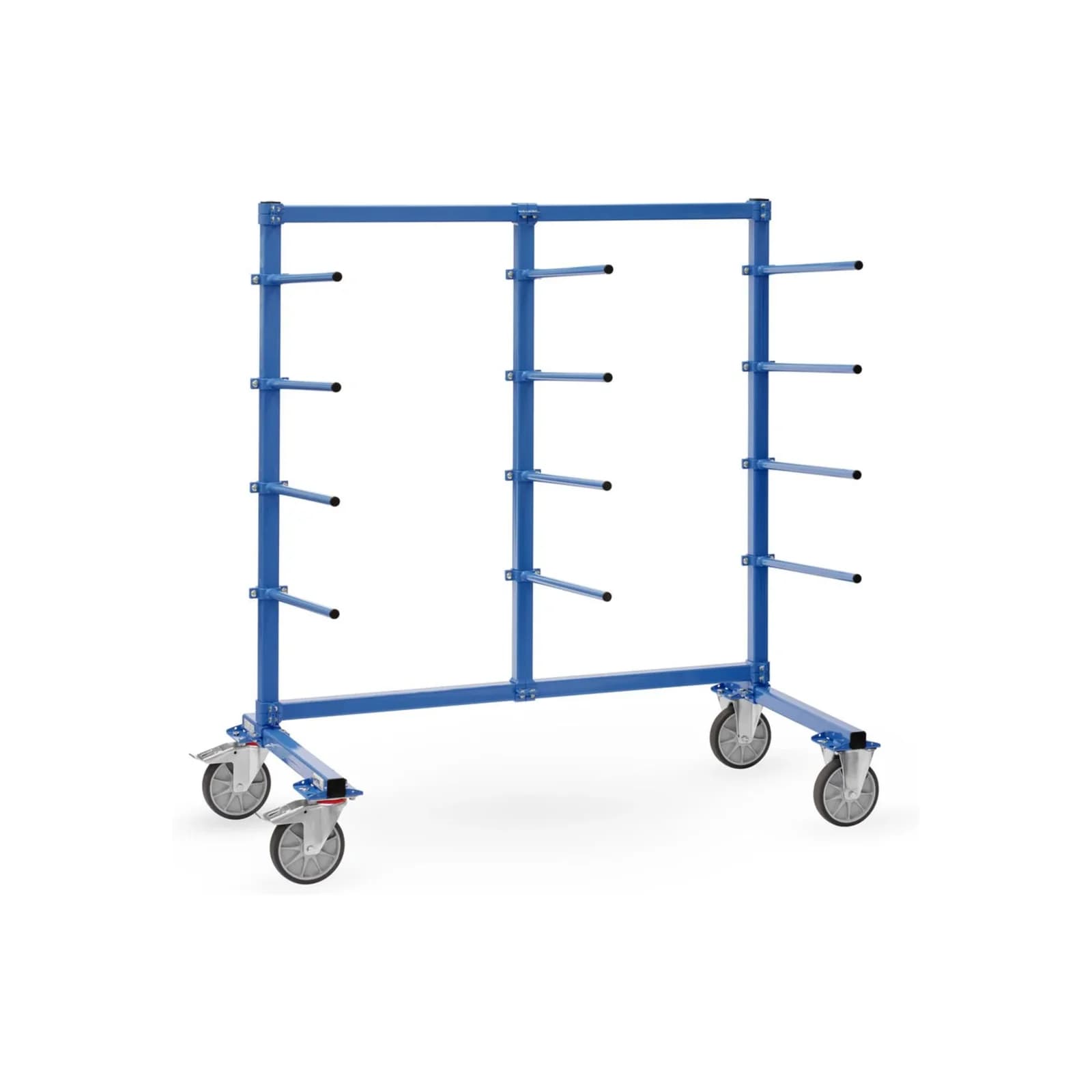 Fetra Tragarmwagen 4618-1 mit 12 Tragarmen, 5° geneigt, Nutzlänge 600 mm, Tragkraft 80 kg