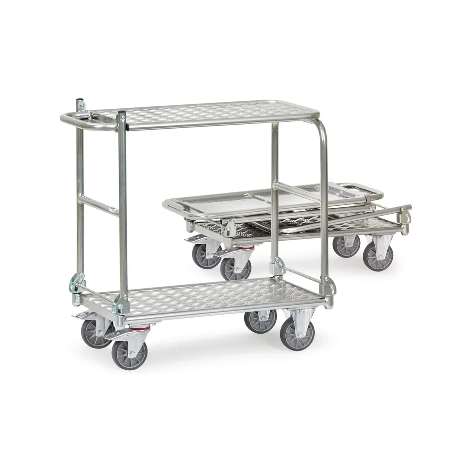 Fetra Klappwagen KW 15 Alu, Tragkraft 200kg, TPE-Reifen, 2 klappbare Bügel, klappbare Tischplattform