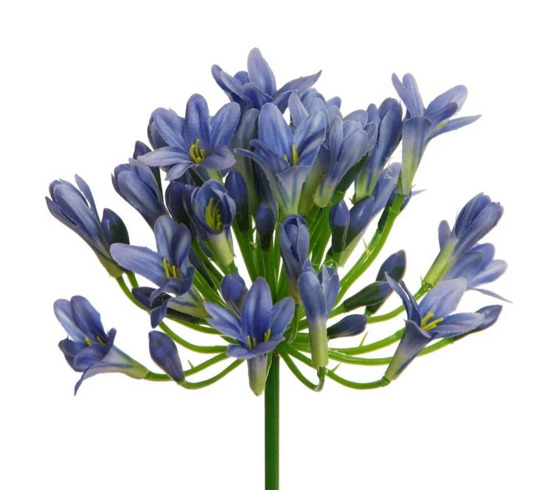 Kunstblume AGAPANTHUS BLAU ca. 75 cm mit Biegedrahtkern