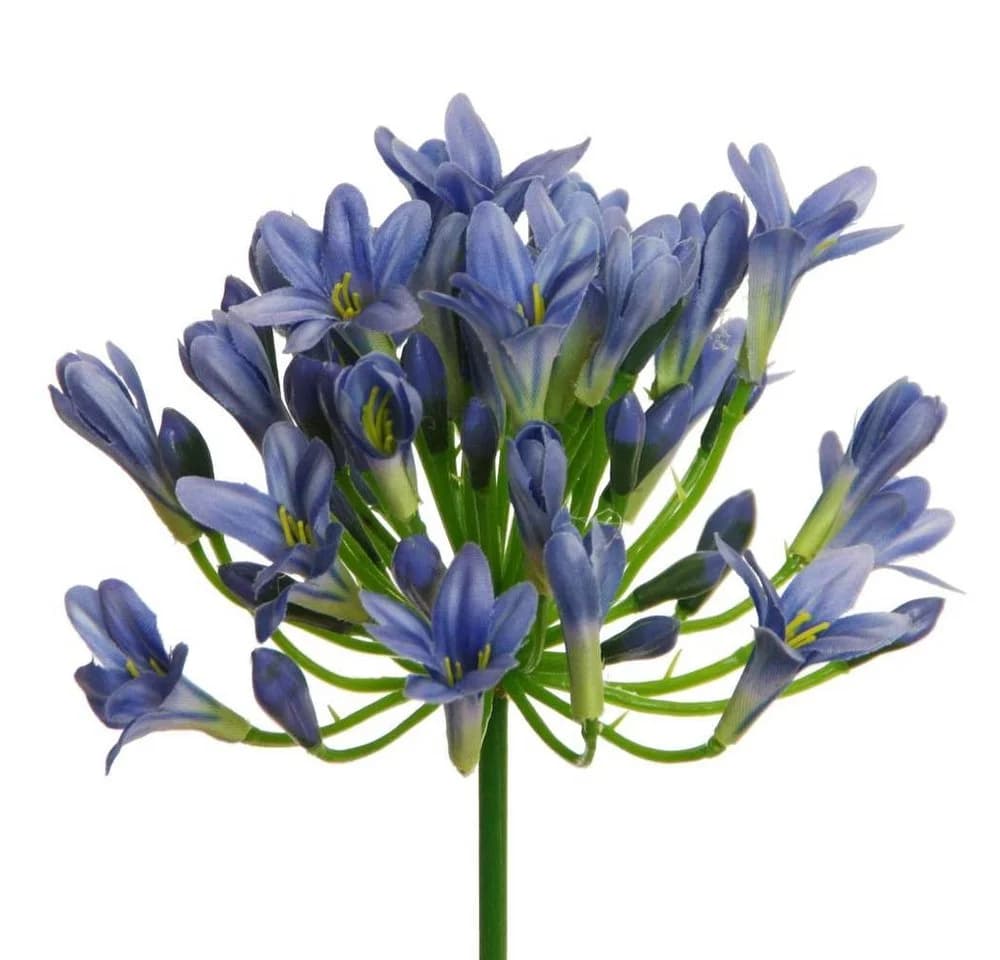 Kunstblume AGAPANTHUS BLAU ca. 75 cm mit Biegedrahtkern - Bild 2
