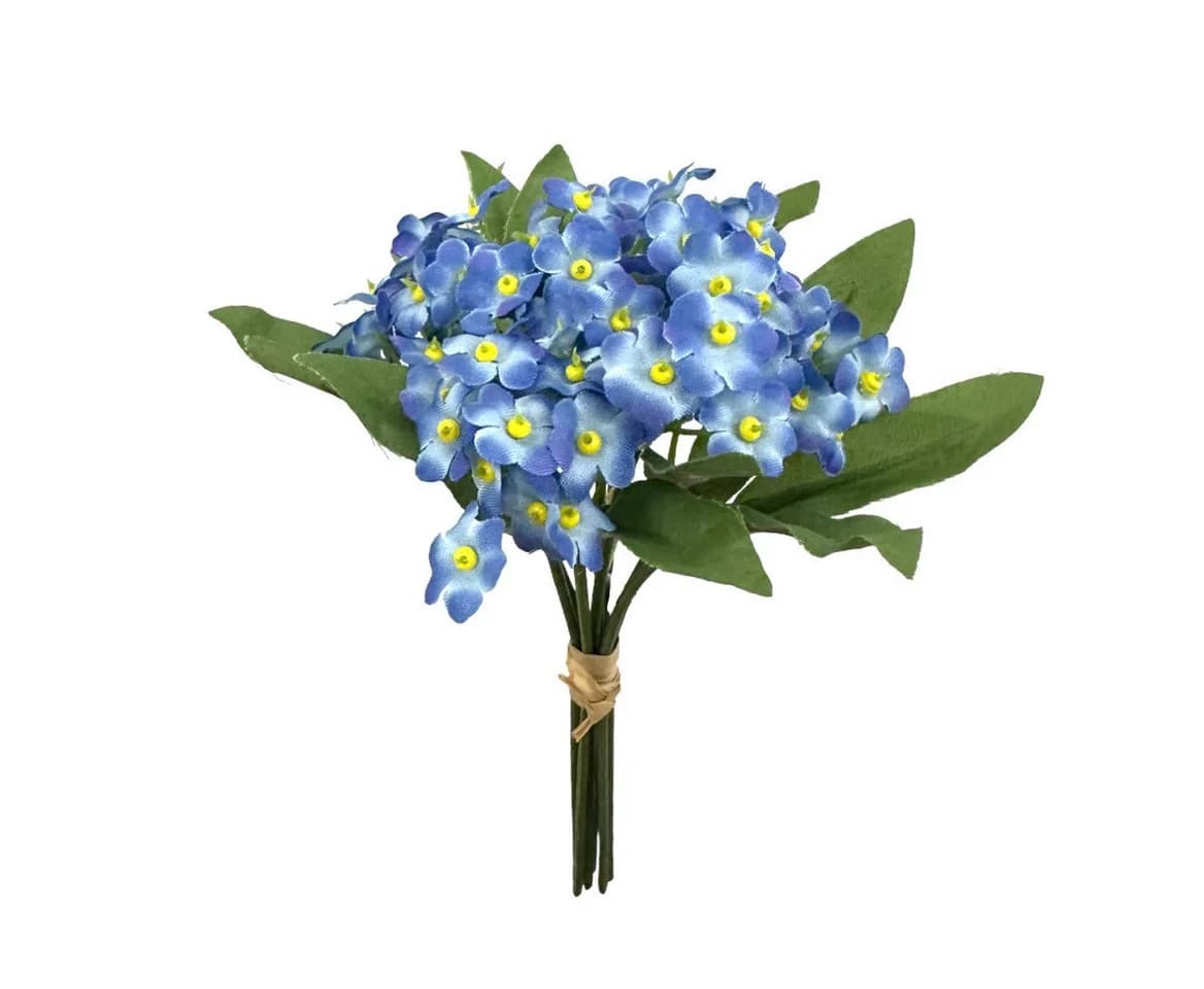 Künstlicher kleiner Vergissmeinnicht-Strauß ca. 16cm BLAU, Floratexx GmbH - Bild 2