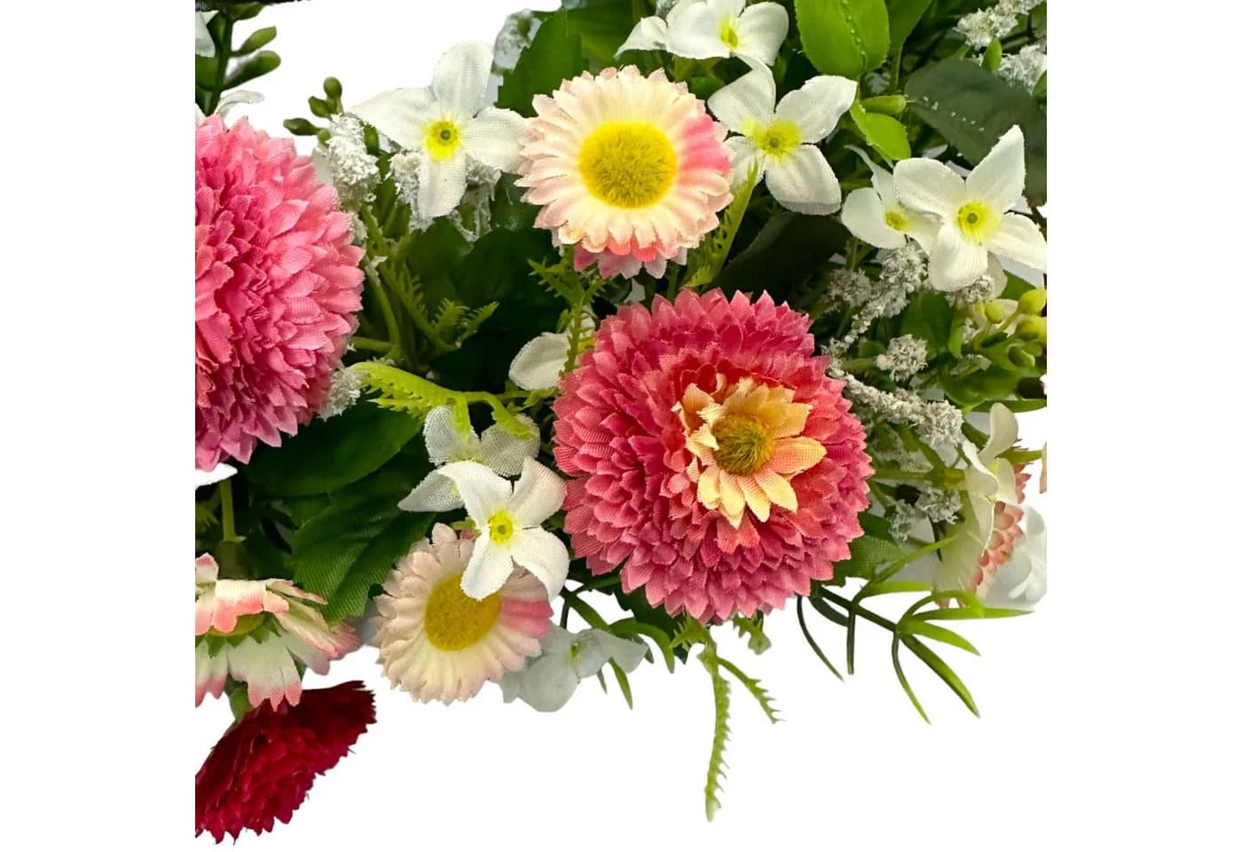 Kunstkranz Künstlicher Belliskranz 30cm Gänseblümchen Türkranz Ostern Rosa Pink Floratexx GmbH