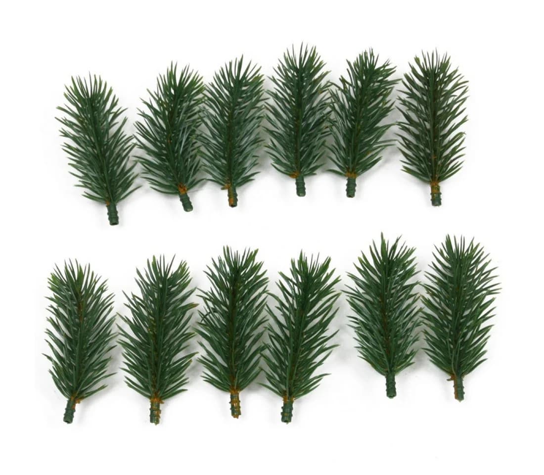 Floratexx Künstliches Tannenstreu 12x Tannenspitzen 7,6 cm