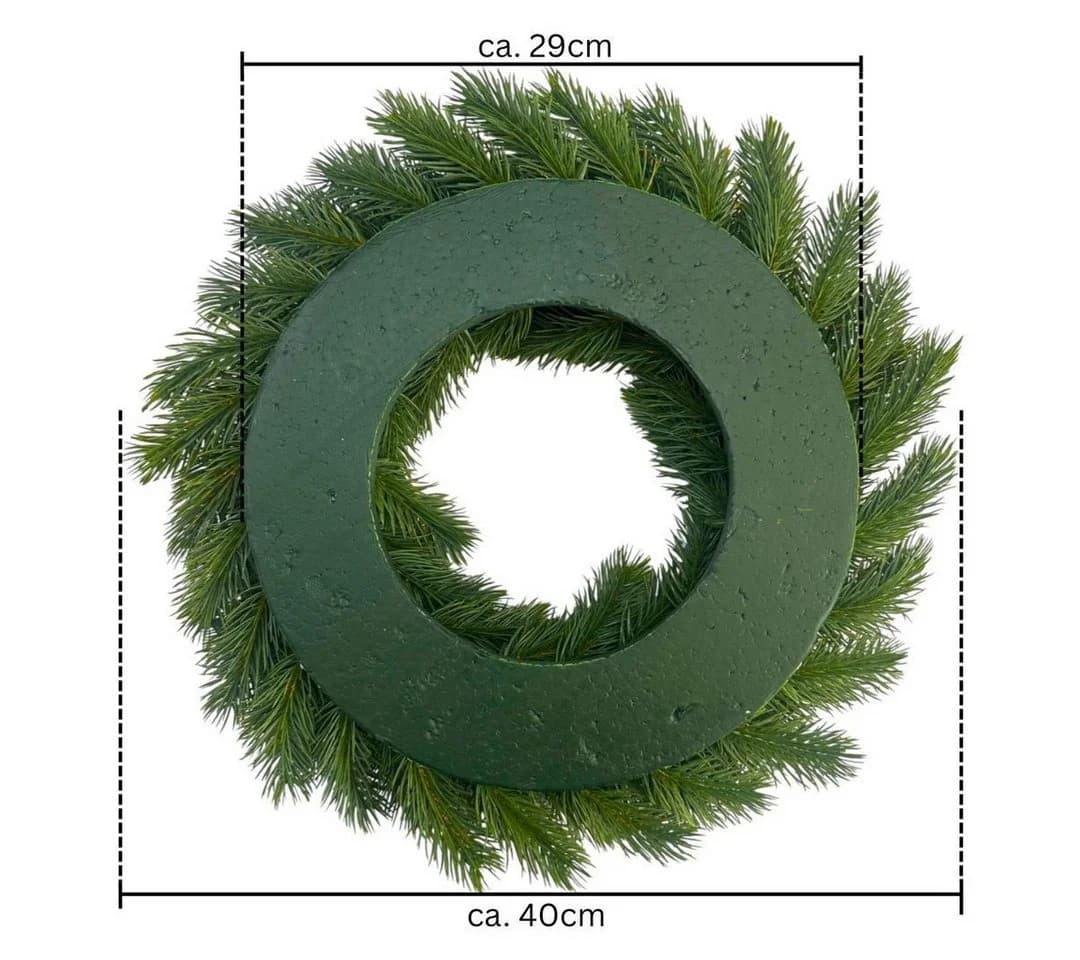 Künstlicher Tannenkranz mit Zapfen Ø 40cm. Adventskranz Winterdeko, Floratexx GmbH - Bild 4