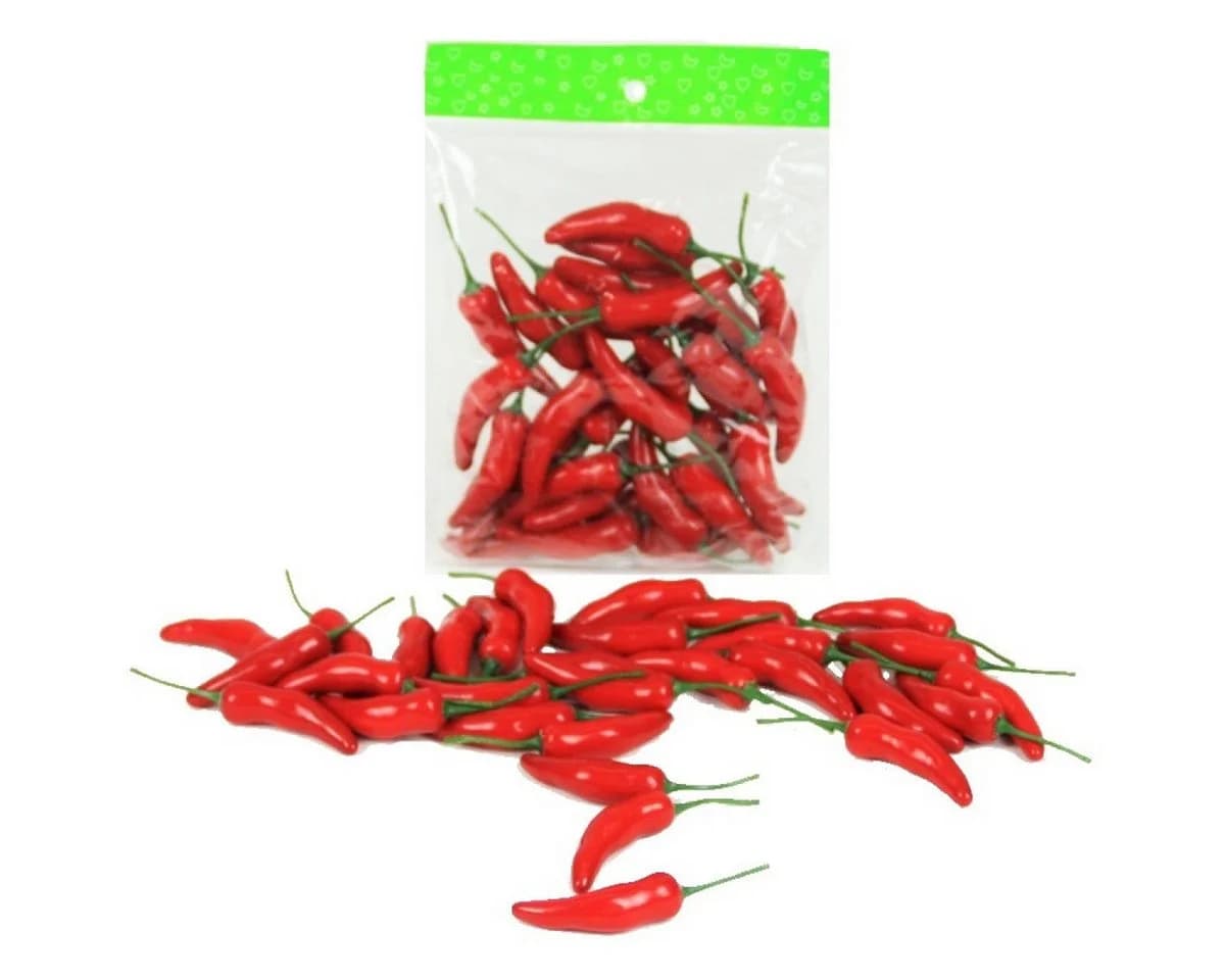 Floratexx GmbH Künstliche Chilischoten 30 Stück Rot