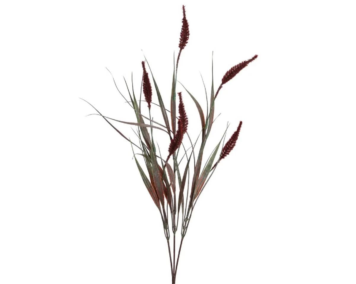 Kunstgras Kunstpflanze RIEDGRAS 65cm Burgund - Dekogras