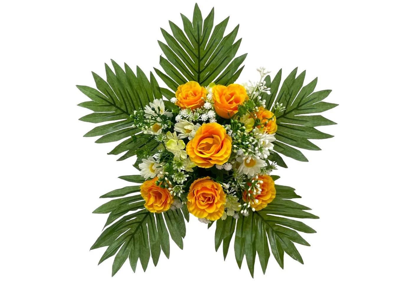 Floratexx GmbH Kunstblumenstrauß 37cm Gelb/Weiß Rosen & Margeriten