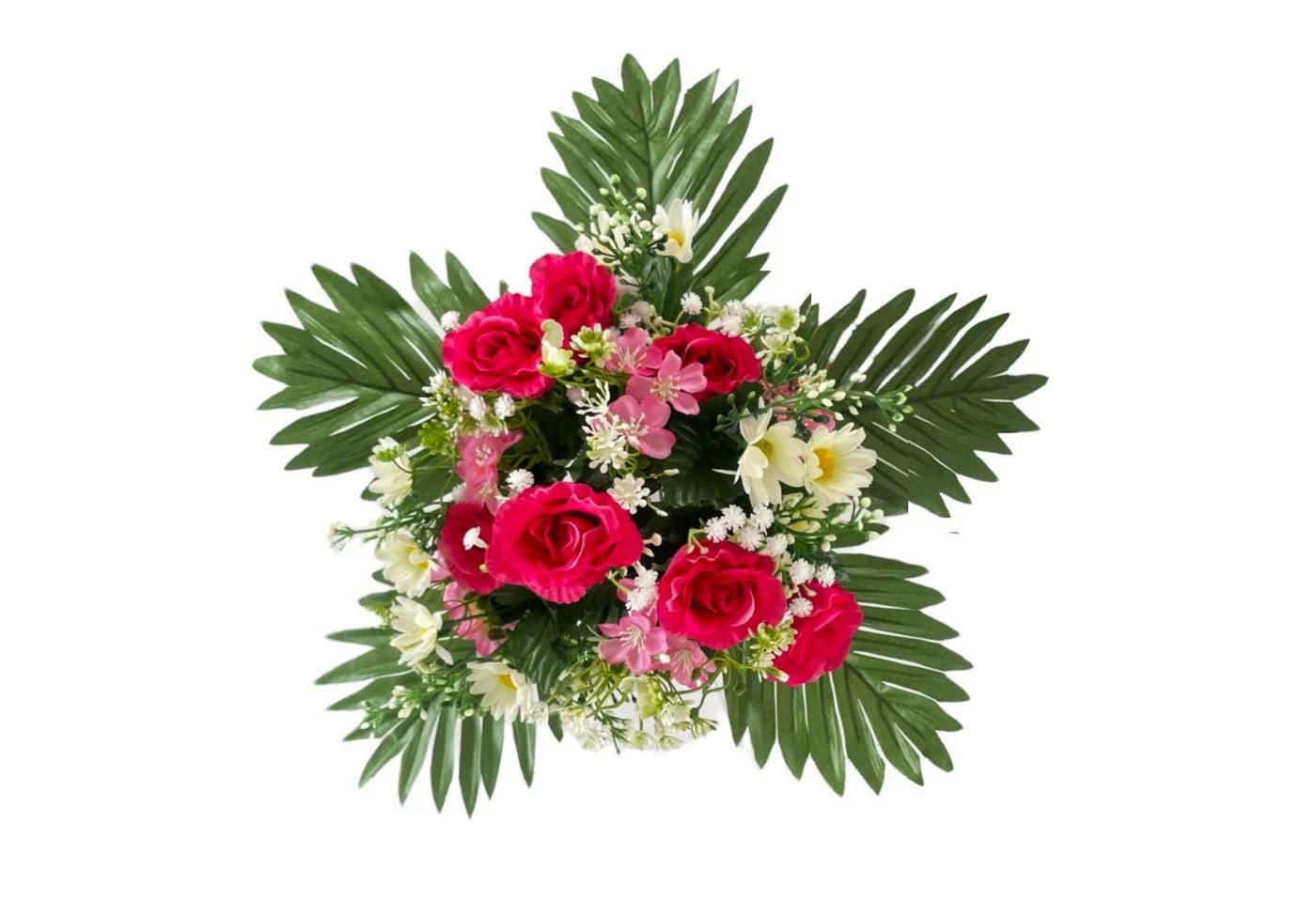 Kunstblumenstrauß in Weiß, Rosa und Pink - Bild 4