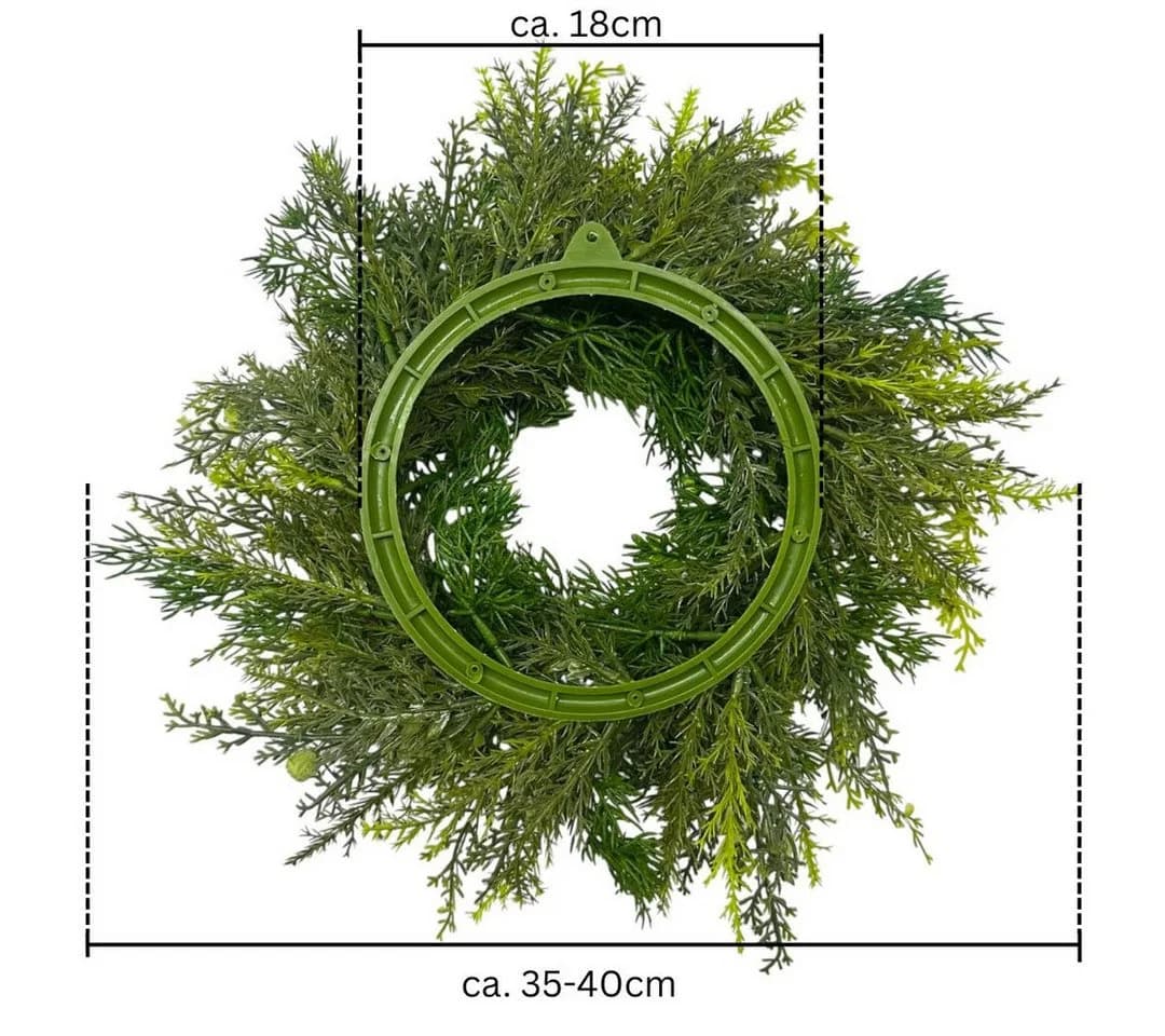 Künstlicher Thujakranz Türkranz Zypresse Winterdeko Weihnachten Ø40cm, Floratexx GmbH - Bild 3