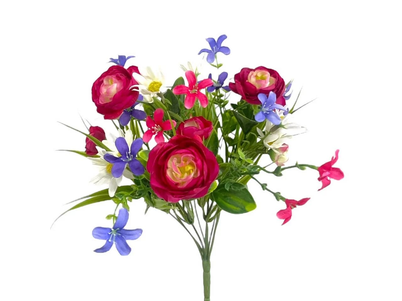 Kunstblumenstrauß Ranunkel-Mix Weiß Lila Pink 35cm Floratexx - Bild 2