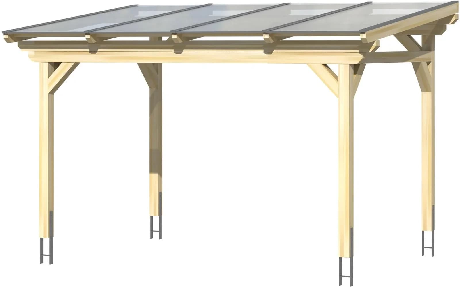 Terrassendach SKANHOLZ Sanremo Eiche hell Polycarbonat Terrassenüberdachung