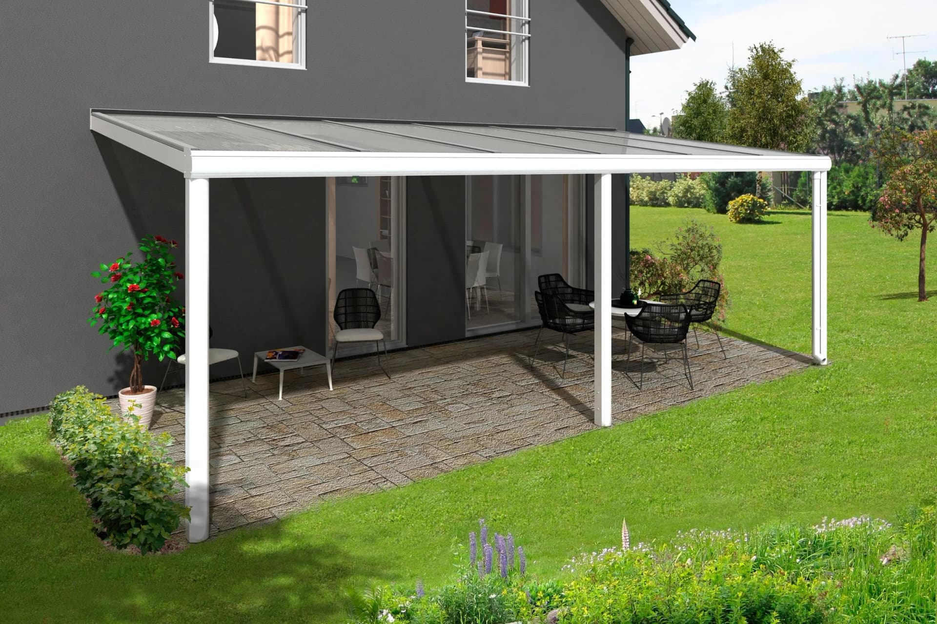 Terrassendach SKANHOLZ Garda Aluminium Polycarbonat 648 cm