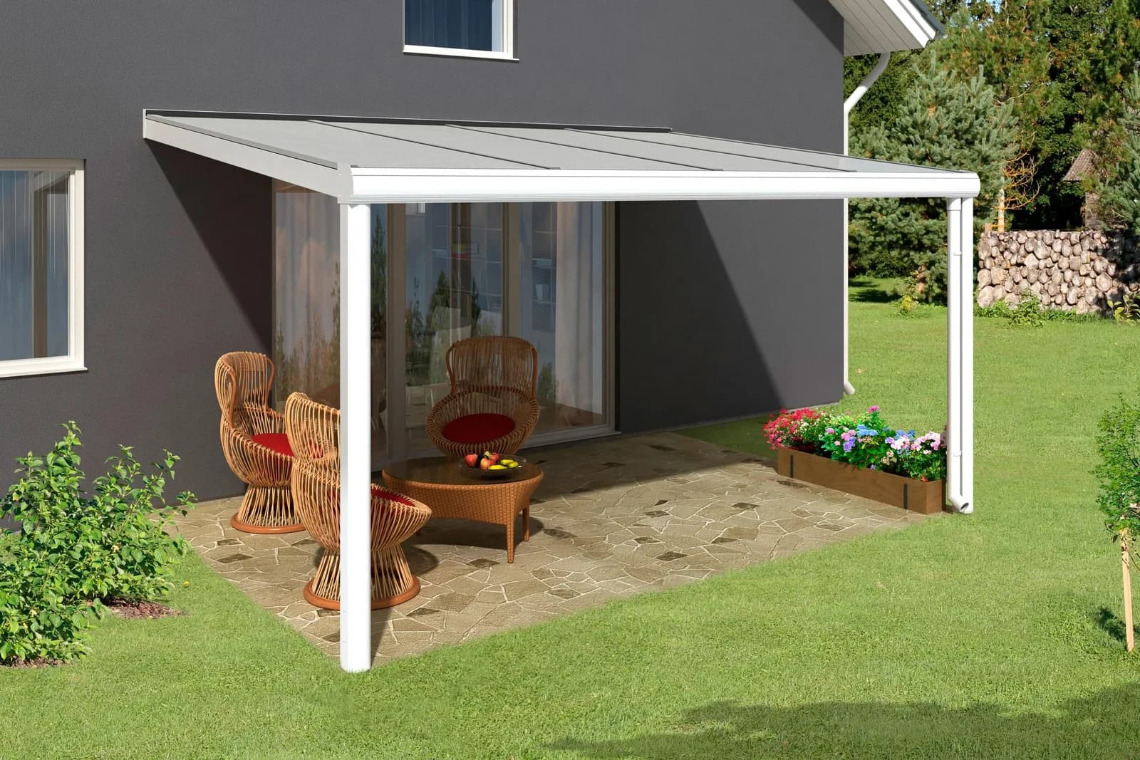 Terrassendach SKANHOLZ Genua Aluminium Terrassenüberdachungen