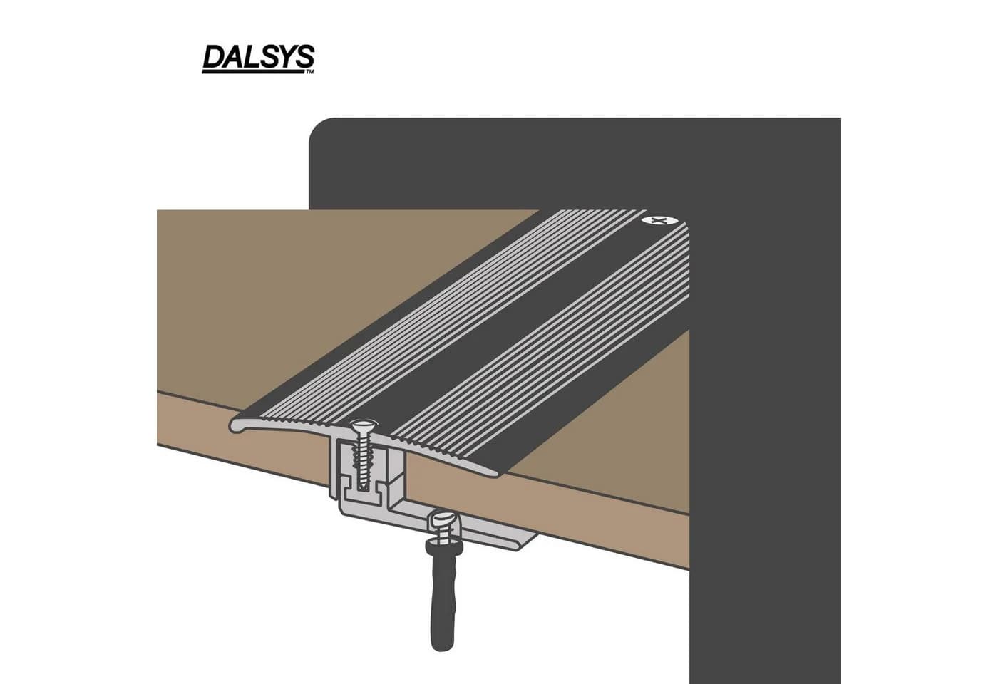Dalsys Übergangsprofil Aluminium Champagner 90 cm - Bild 4