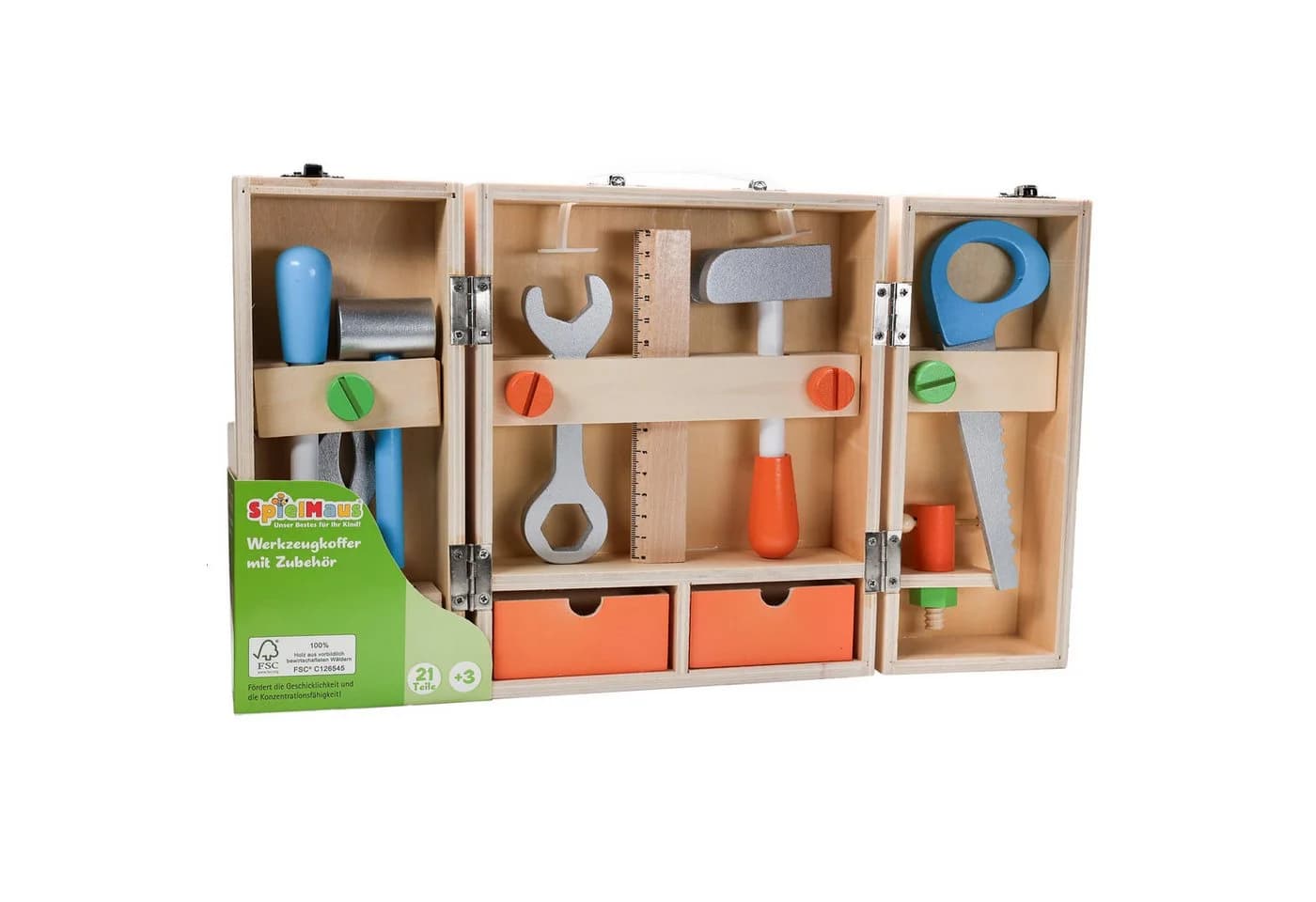 Spielzeugkoffer aus Holz für Kinder - Bild 4