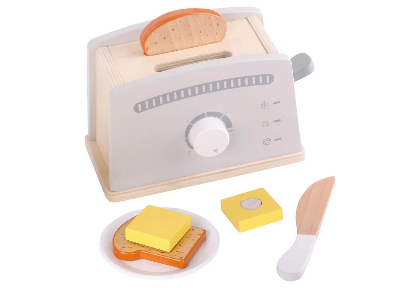 Vedes Kinder-Küchenset Holz Toaster mit Zubehör 8-tlg. - Bild 2