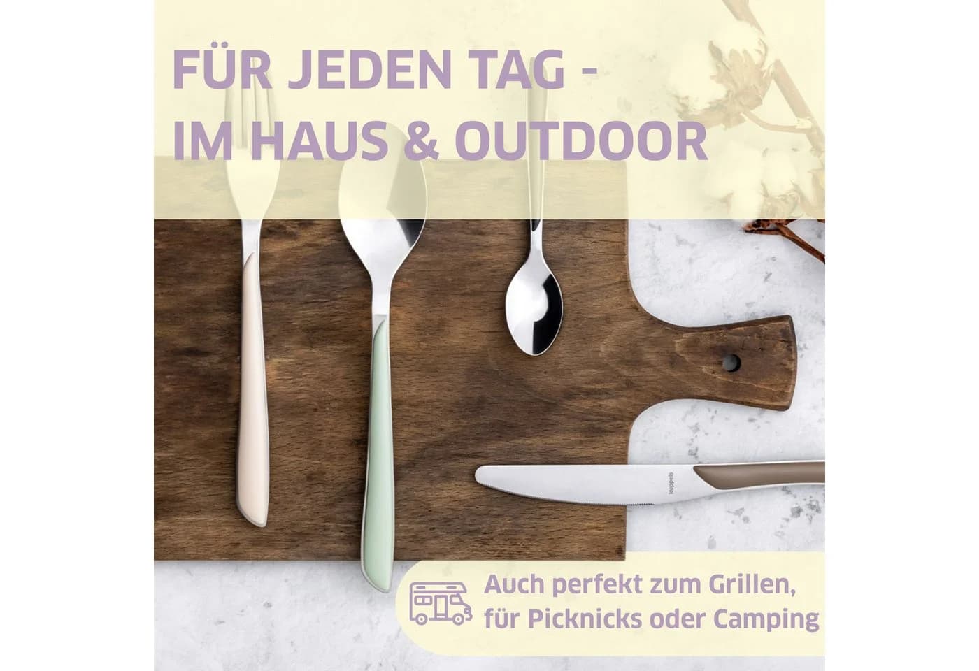 Kuppels Kuchengabel PRISMA 6-teilig Grau Transparent Hochglanz