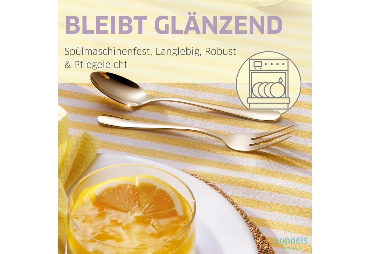 Kuppels Besteck-Set DELIA 30-tlg. Champagner PVD Edelstahl - Bild 4