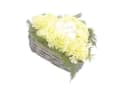 CreaFlor Home Grabgesteck Herzform Creme Wetterfest Bild 1
