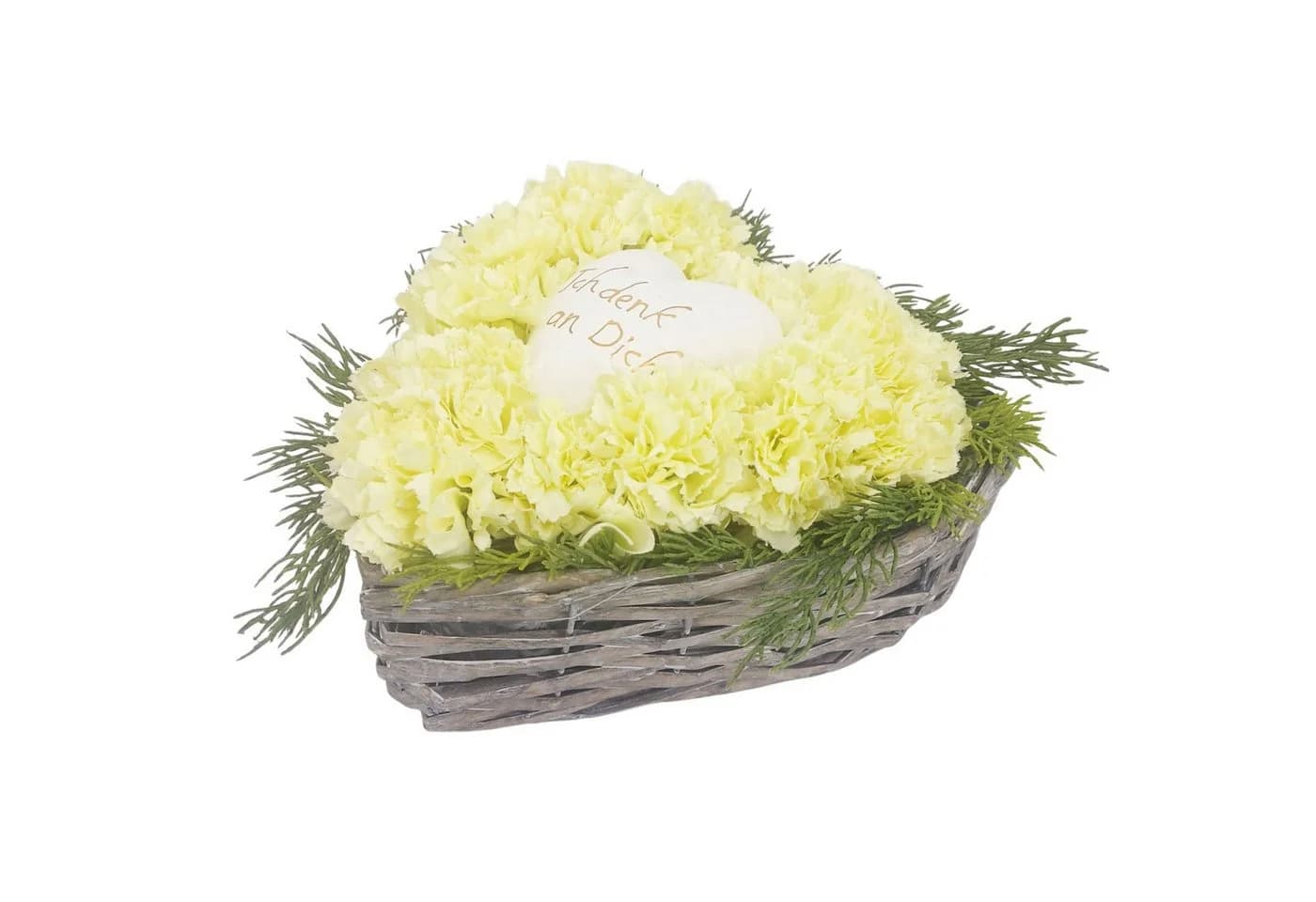 CreaFlor Home Grabgesteck Herzform Creme Wetterfest - Bild 3