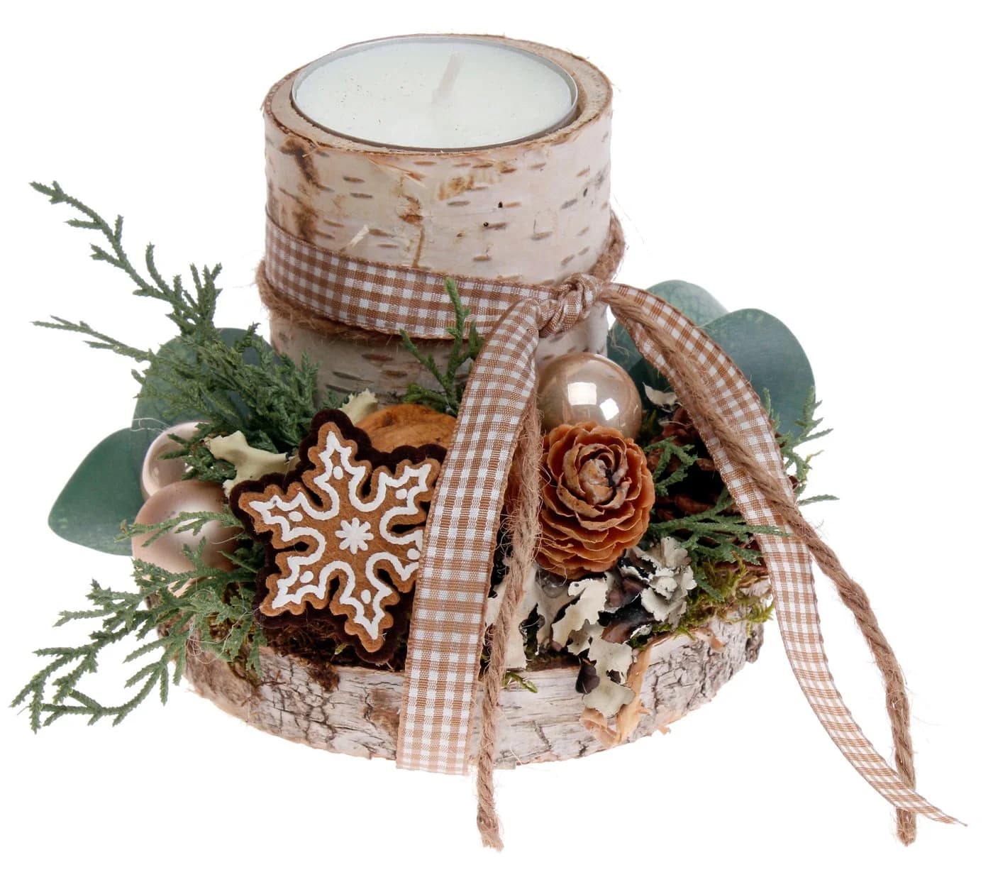 CreaFlor Home Adventskranz Handarbeit Natur Motiv Adventskranz