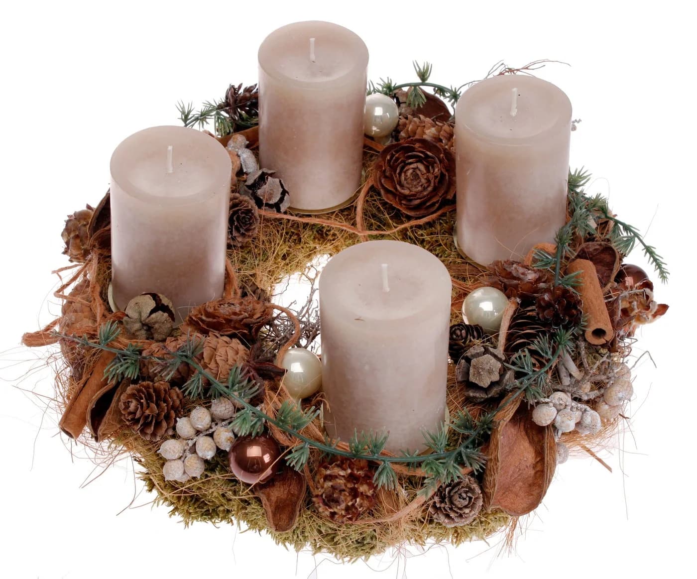 CreaFlor Home Adventskranz Handarbeit Natur