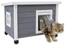 Kerbl Katzenhaus Rustica Holz Grau/Weiß mit Plexiglasfenster Bild 2