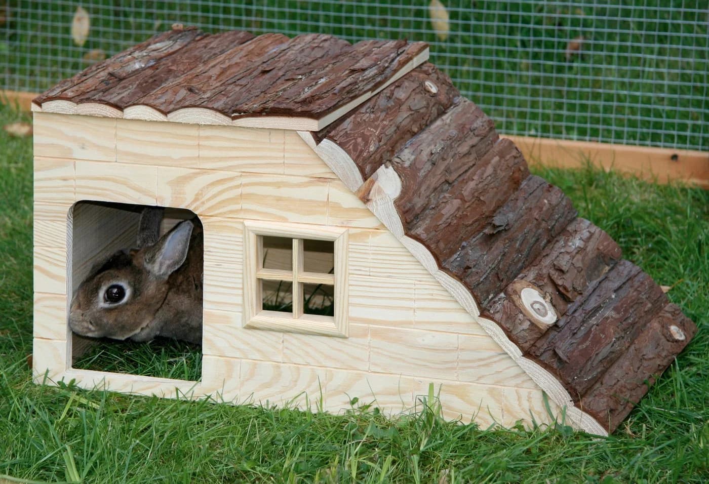 Kerbl Nagerhaus mit Rampe, naturbelassen
