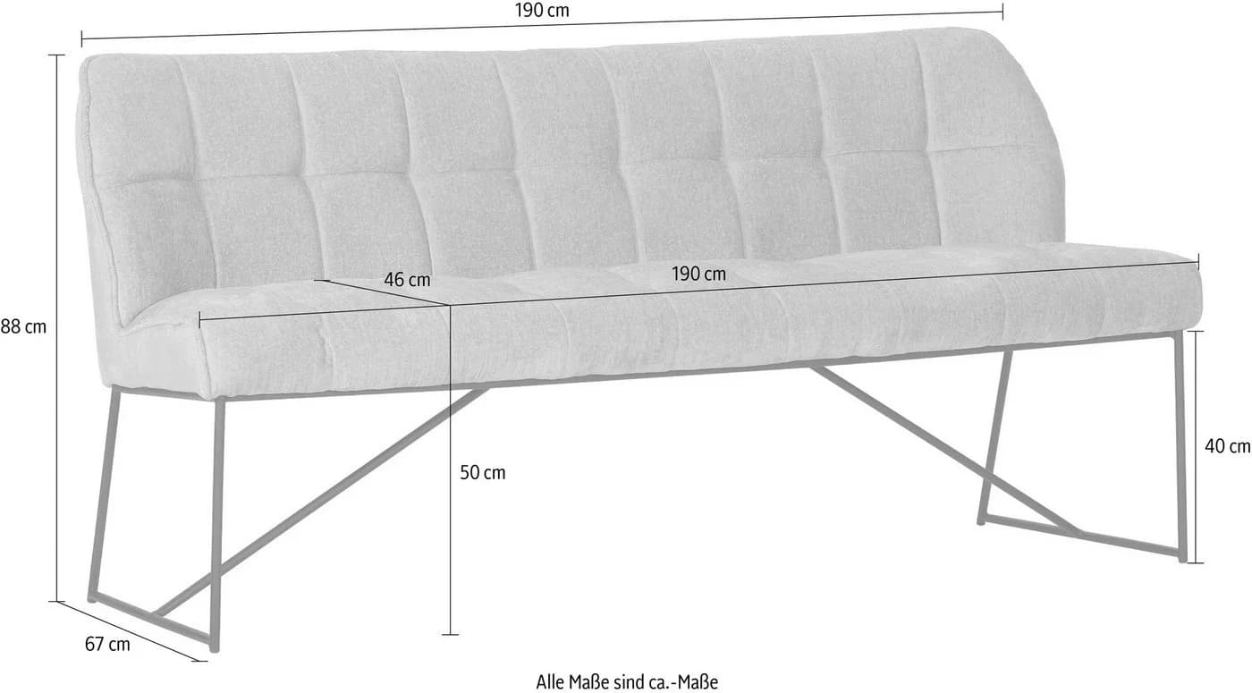 Gutmann Factory Küchensofa anthrazit Chenille - Bild 5