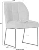 Esszimmerstuhl GUTMANN FACTORY Beige Stoff Drahtrohrgestell Bild 5