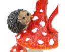 Florists Products Fliegenpilz Igel Deko Herbst Rot Glitzer 14cm 2St Bild 3