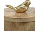 Viana Schmuckdose Vogel Mangoholz Gold Dekobox Bild 1