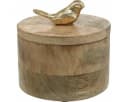 Viana Schmuckdose Vogel Mangoholz Gold Dekobox Bild 2