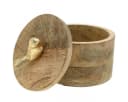 Viana Schmuckdose Vogel Mangoholz Gold Dekobox Bild 3