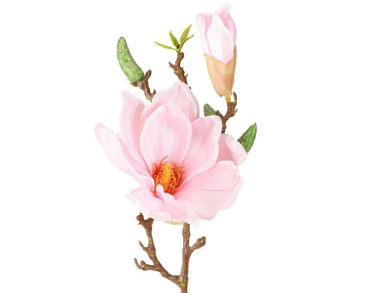 Viana Magnolienzweig Deko Rosa Grün 2 Stück - Bild 2