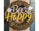 Viana Dekoschild Biene "Bee Happy" Holz Sommerdeko Bild 1