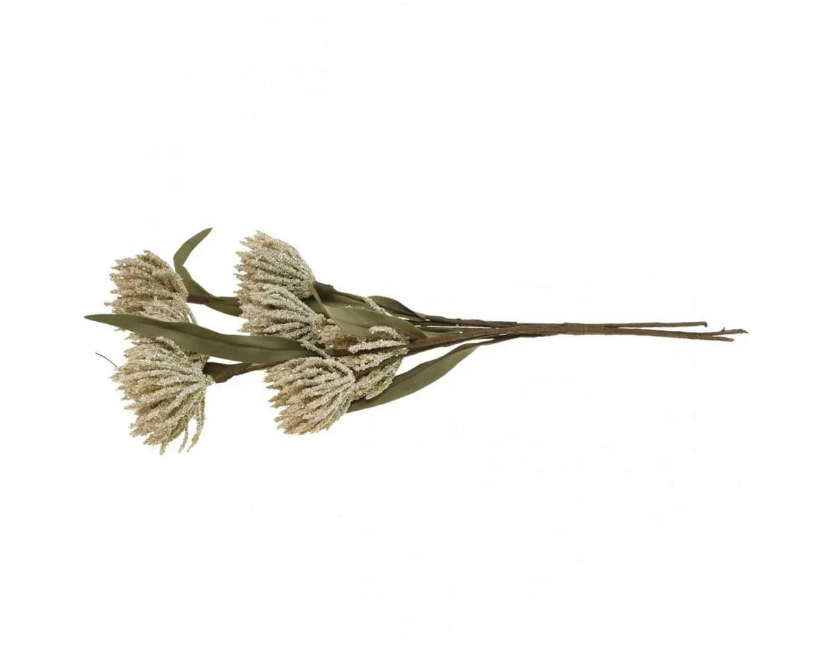 Florists Products Kunstblume 3er-Bund Beige Grün beflockt - Bild 3