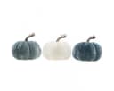 Florists Products Deko-Kürbis 3er-Set Beige Grau Beflockt Bild 4