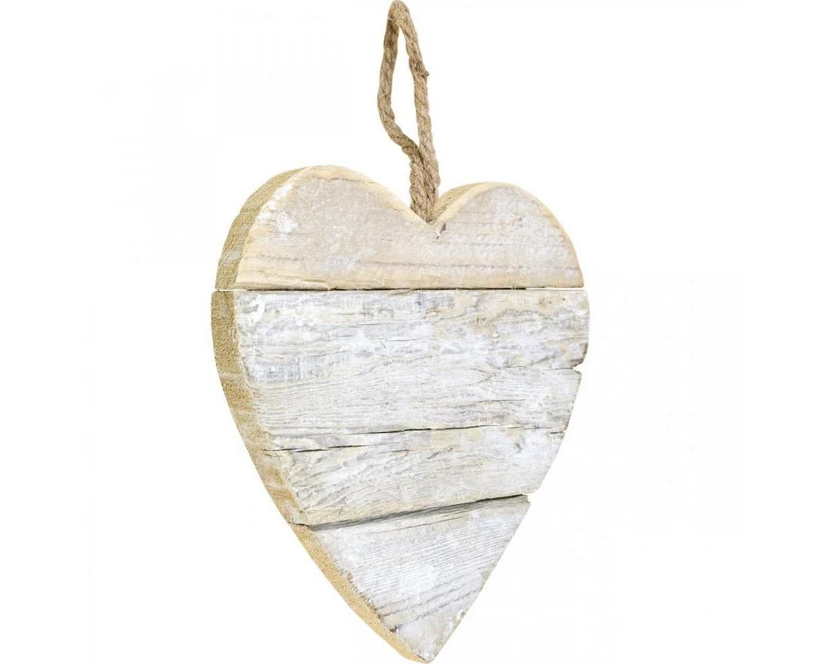 Viana Dekoherz Weiß Shabby Chic aus Holz
