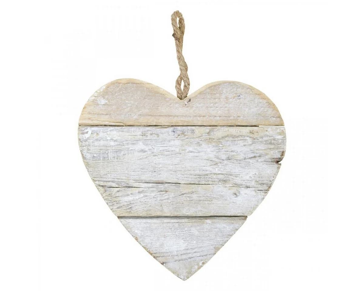 Viana Dekoherz Weiß Shabby Chic aus Holz - Bild 2