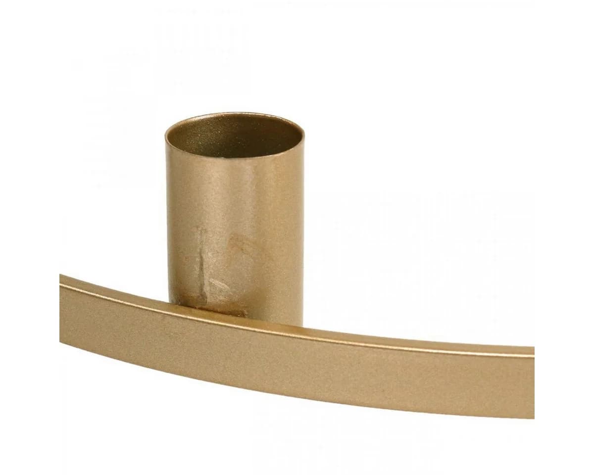 Viana Kerzenring Stabkerzenhalter Mattgold Ø35cm - Bild 4