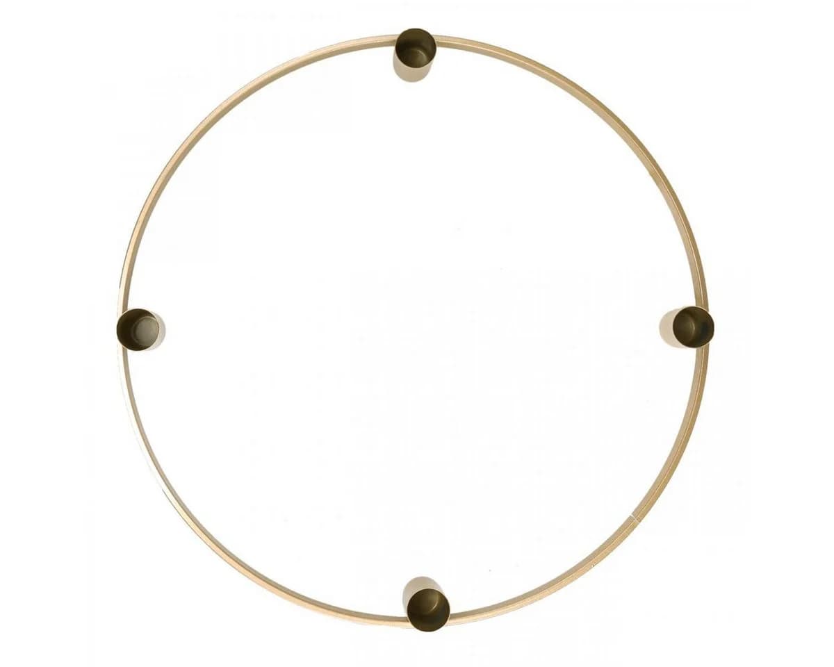 Viana Kerzenring Stabkerzenhalter Mattgold Ø35cm - Bild 5