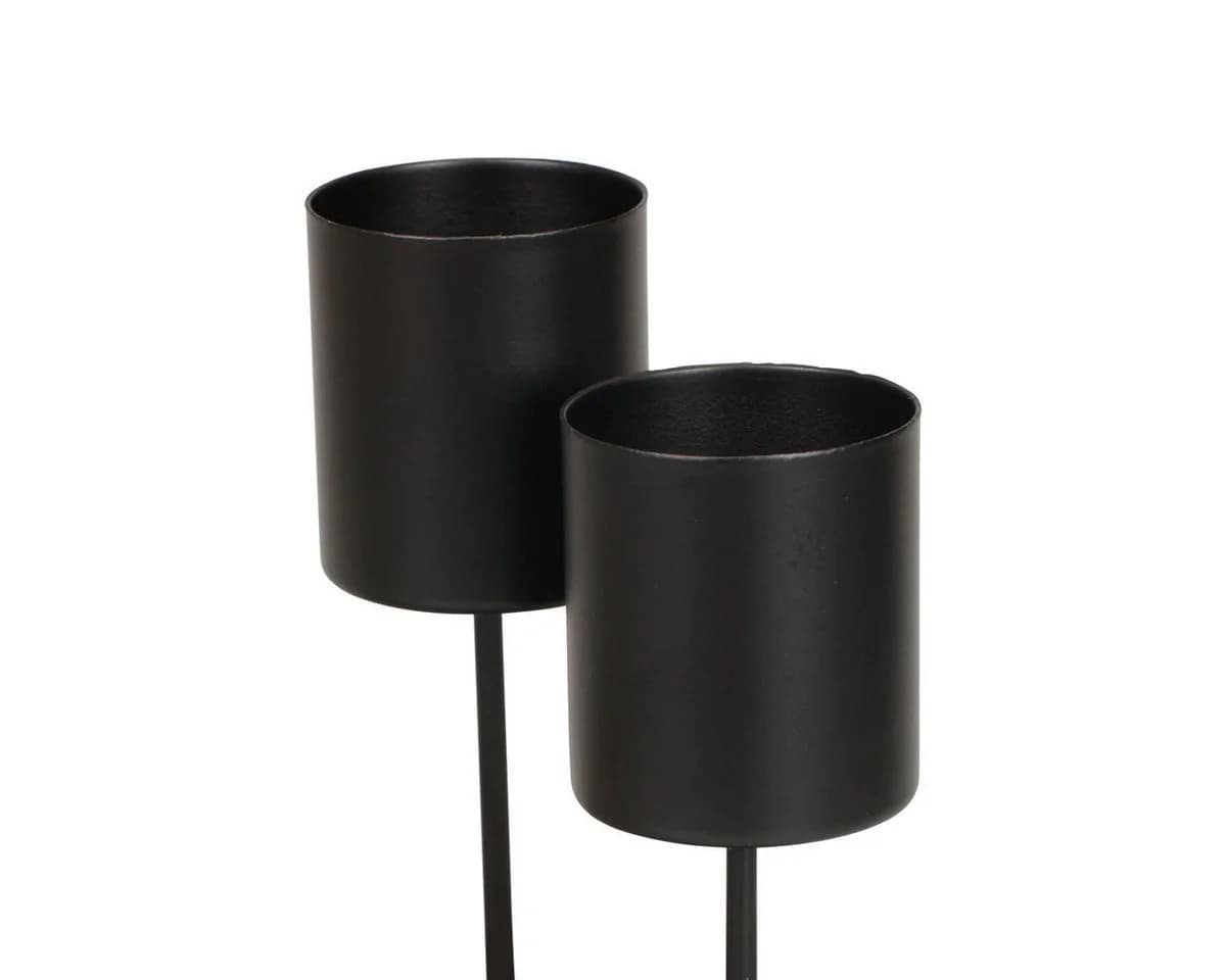 Florists Products Kerzenhalter Schwarz Metall 4 Stück - Bild 2