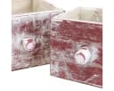 Viana Dekokorb 2er-Set Shabby Chic Pflanzkasten Rot-Weiß Bild 1