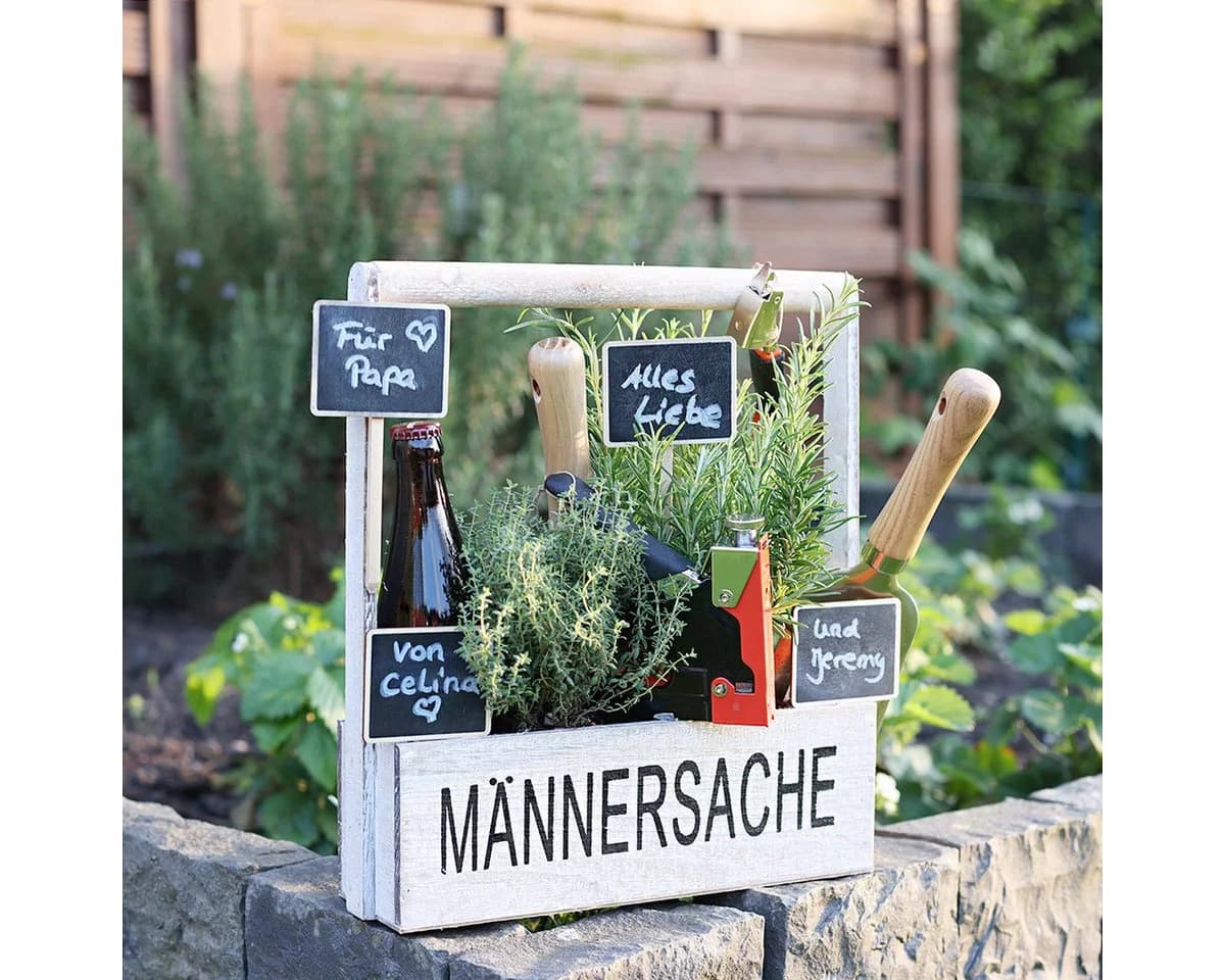Viana Dekokorb Holzkiste Männersache mit Griff - Bild 2