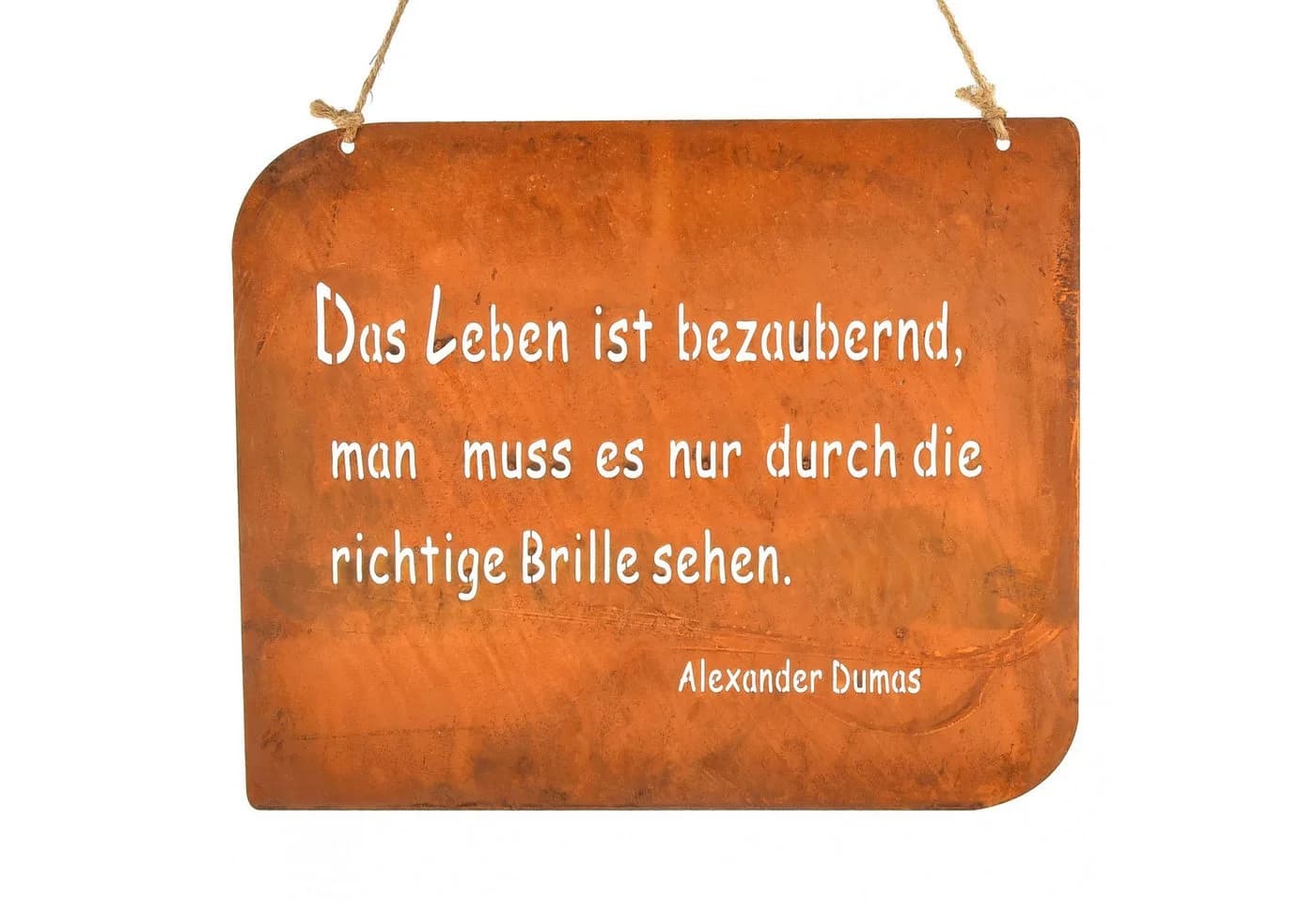 Viana Metallschild mit Spruch Garten Deko Wand Schild Rustikal Braun - Bild 2